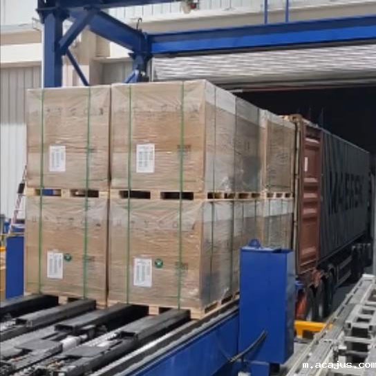 全自动插臂式装货机装带川字形托盘货物